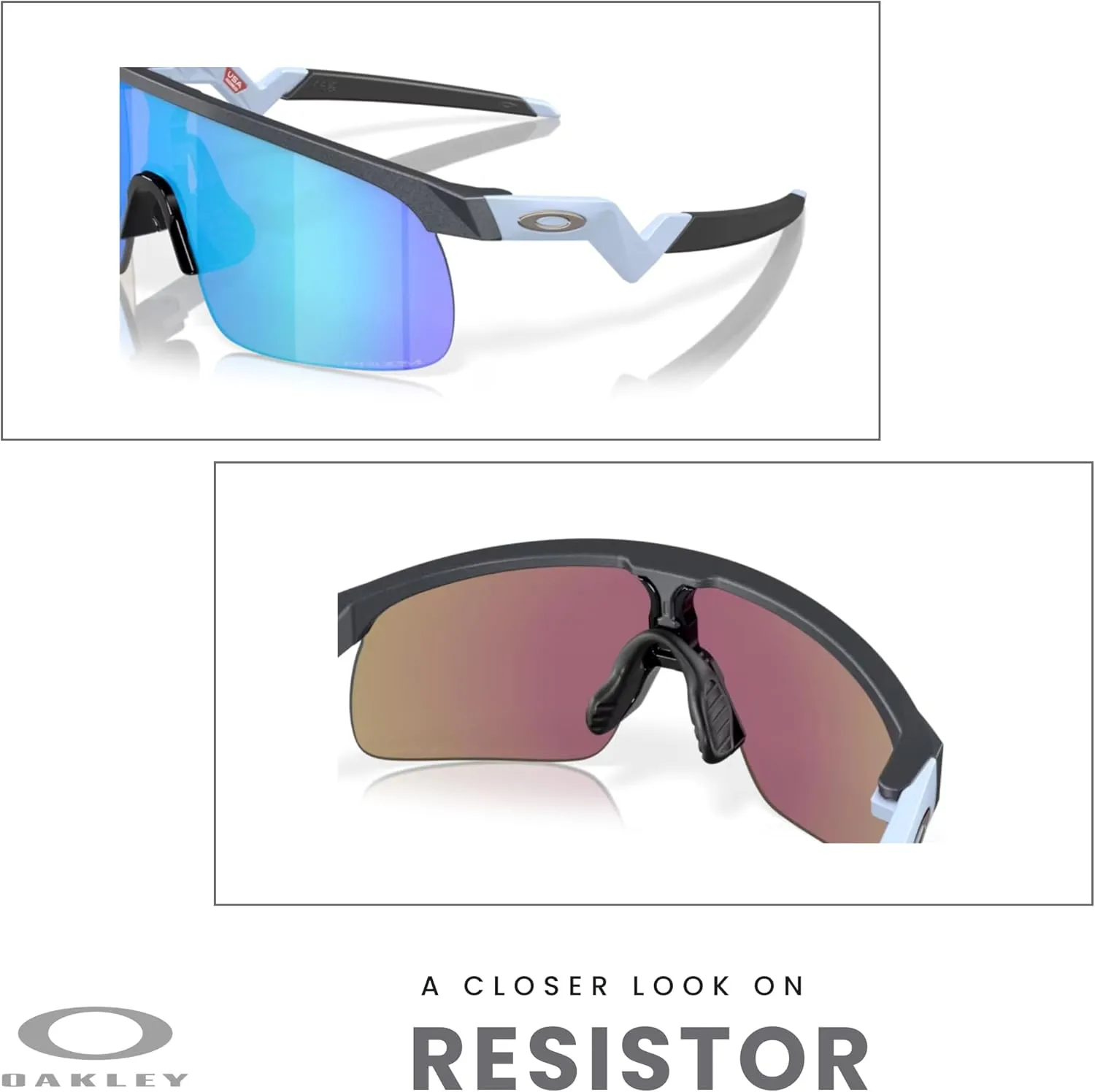 Oakley Kids Resistor OJ9010 Shield Junior Sunglasses for Boys   BUNDLE Accessory Leash   Designer iWear Kit