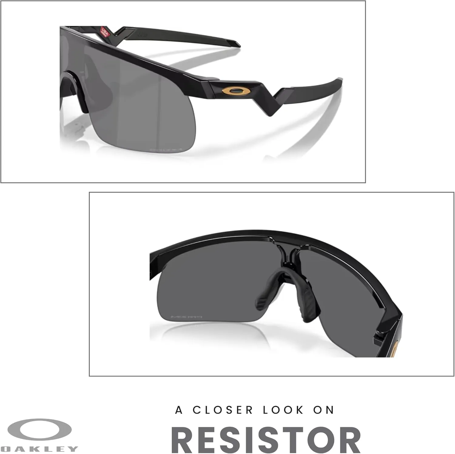 Oakley Kids Resistor OJ9010 Shield Junior Sunglasses for Boys   BUNDLE Accessory Leash   Designer iWear Kit