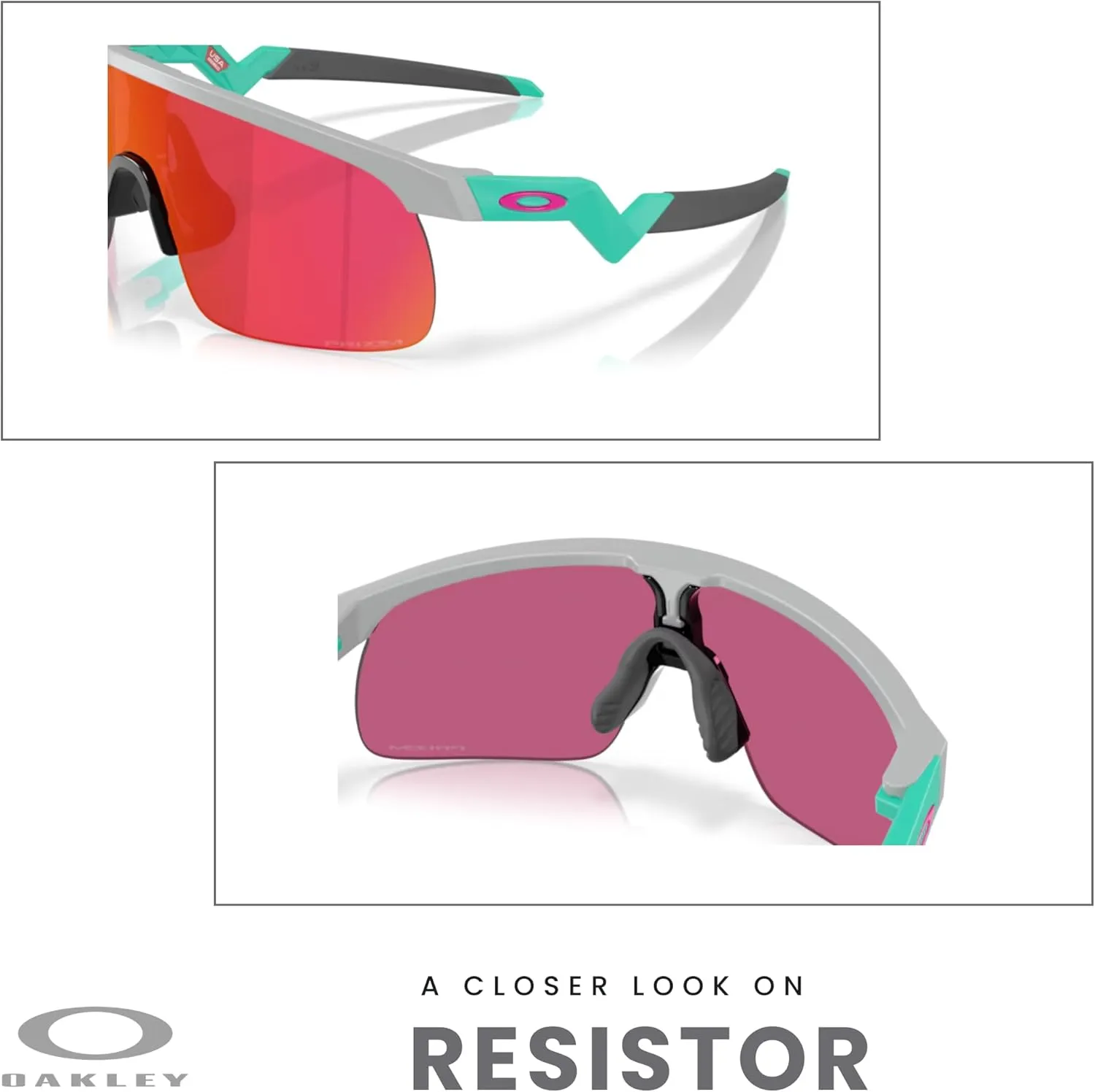 Oakley Kids Resistor OJ9010 Shield Junior Sunglasses for Boys   BUNDLE Accessory Leash   Designer iWear Kit