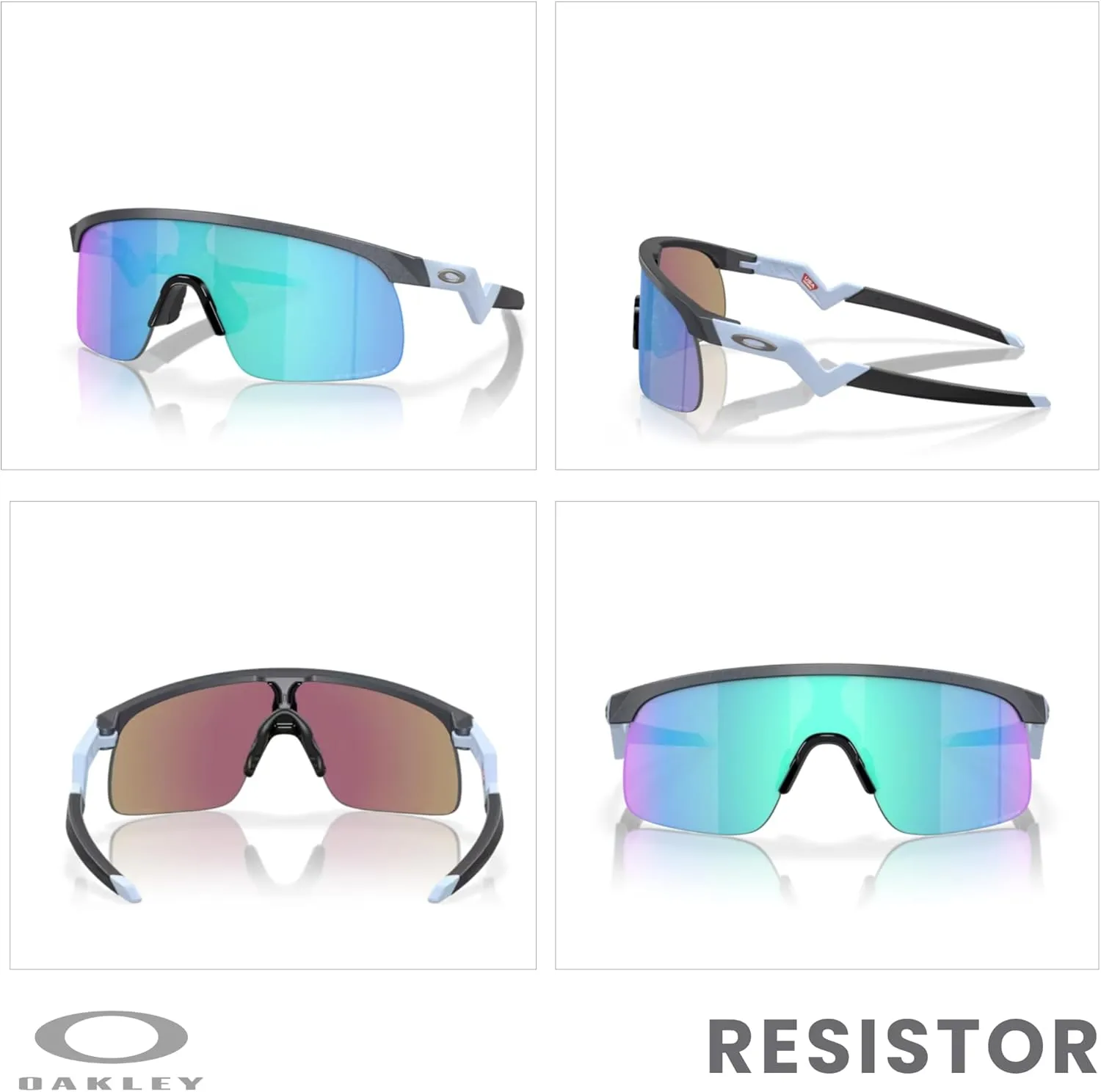 Oakley Kids Resistor OJ9010 Shield Junior Sunglasses for Boys   BUNDLE Accessory Leash   Designer iWear Kit