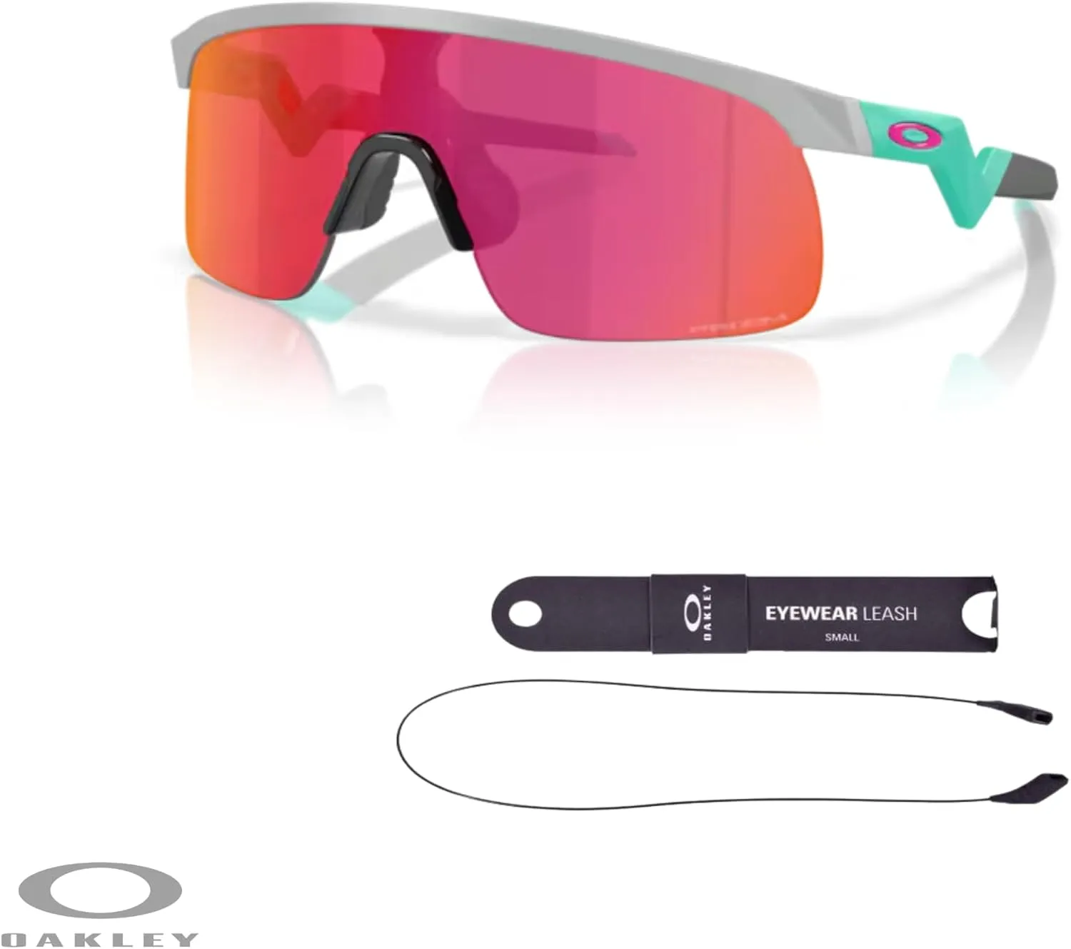 Oakley Kids Resistor OJ9010 Shield Junior Sunglasses for Boys   BUNDLE Accessory Leash   Designer iWear Kit