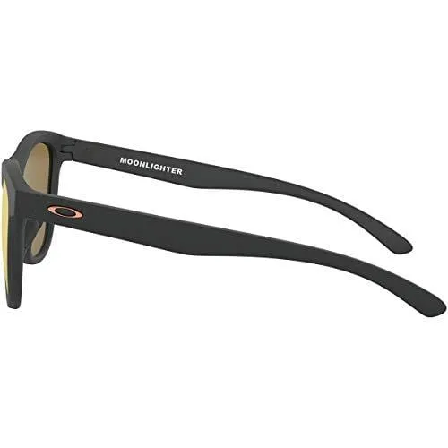 Oakley Women's Moonlighter Round Sunglasses, Velvet Black, 53.0 mm