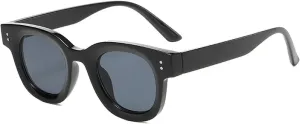 Ocean Retro Oval Frame Thickened Small Frame Fashion Sunglasses for Female