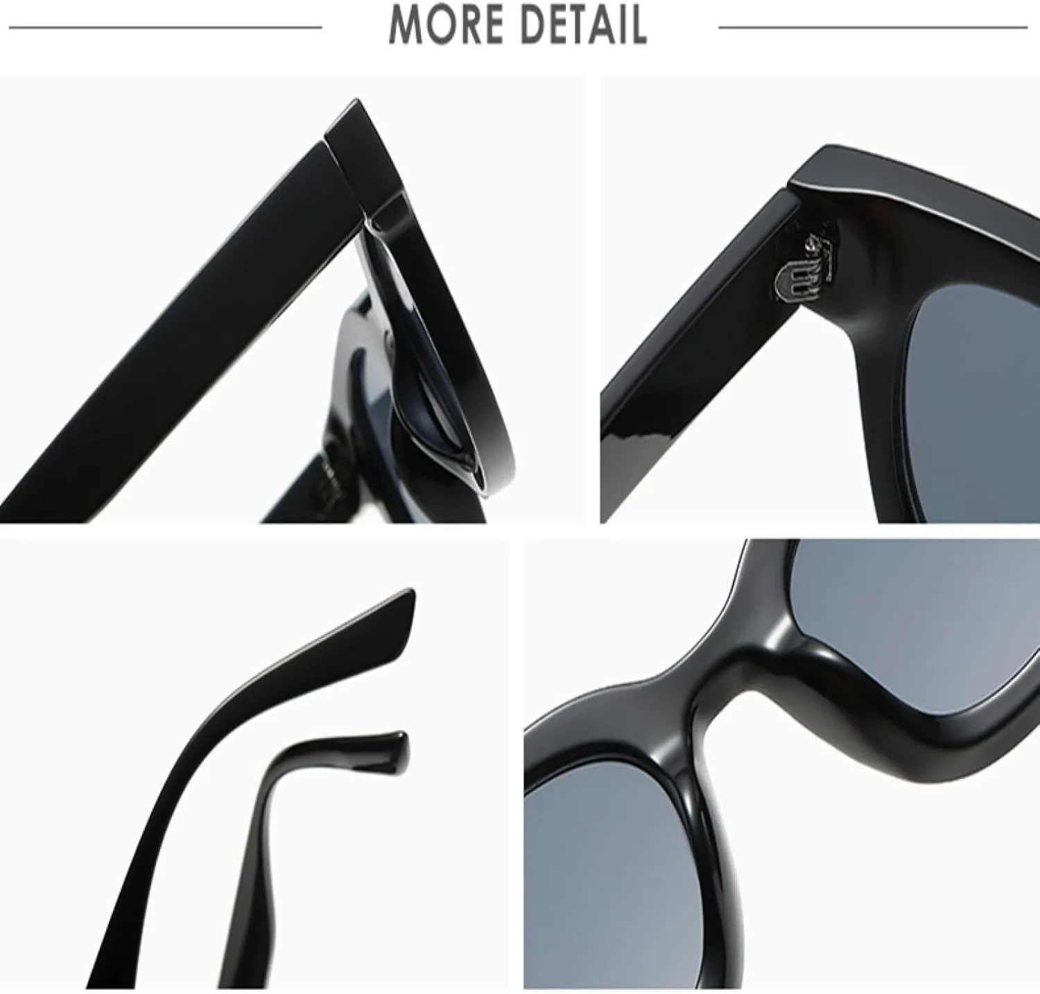 Ocean Retro Oval Frame Thickened Small Frame Fashion Sunglasses for Female