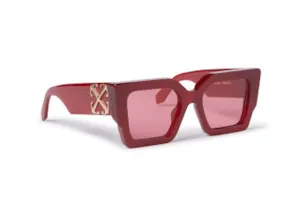Off-White Catalina Square Sunglasses Burgundy