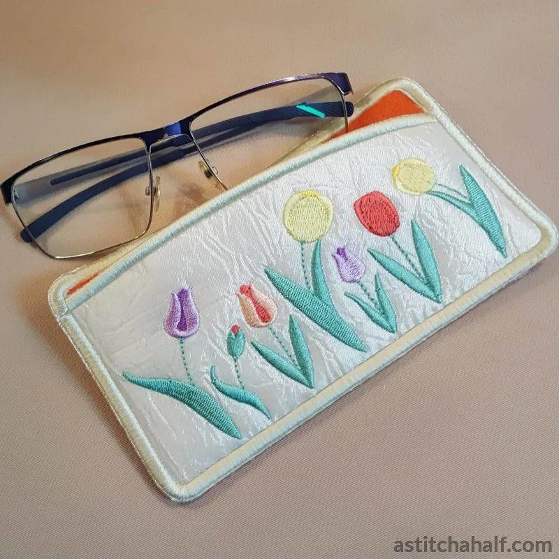 Oodles of Tulips Eyeglass Case