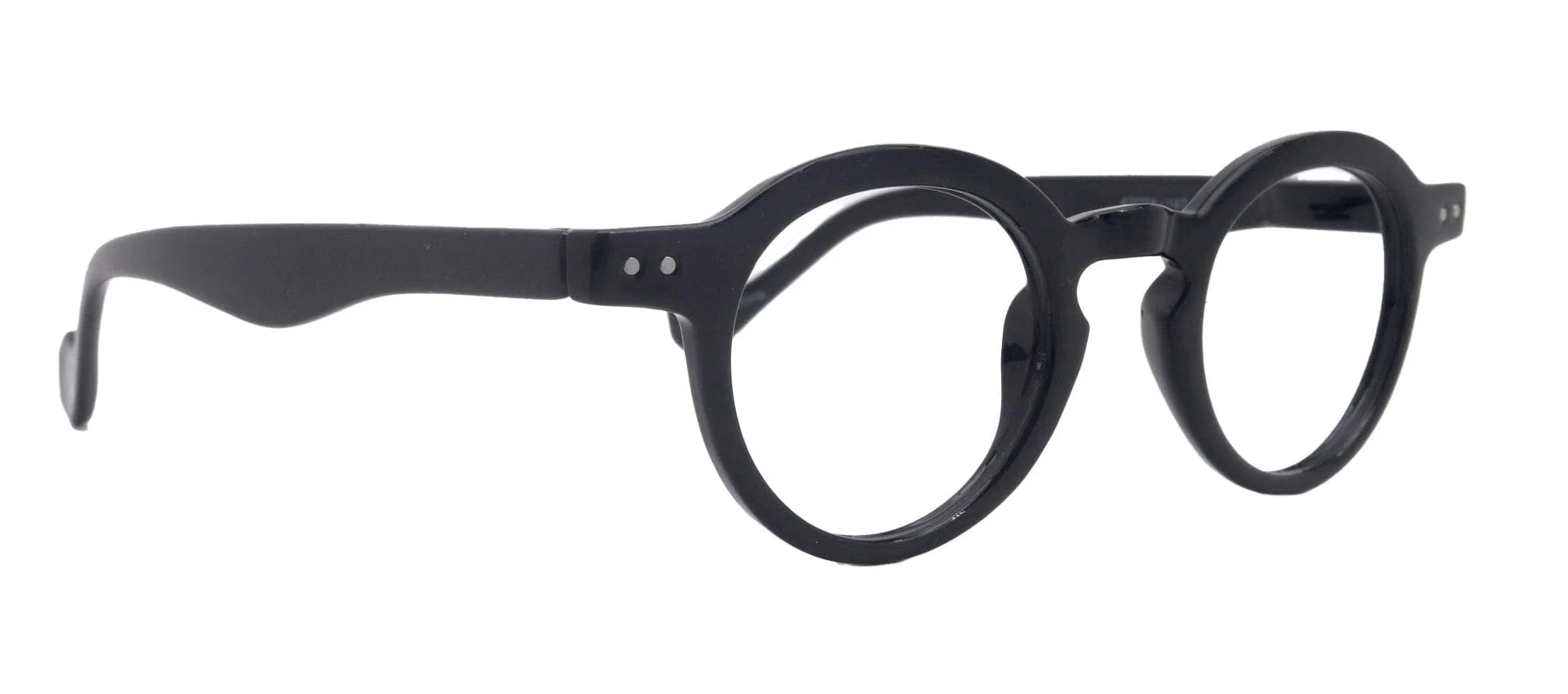 Orlando (Premium) Reading Glasses, High End Readers (Black)  (Round) Magnifying Eyeglasses, Optical, NY Fifth Avenue