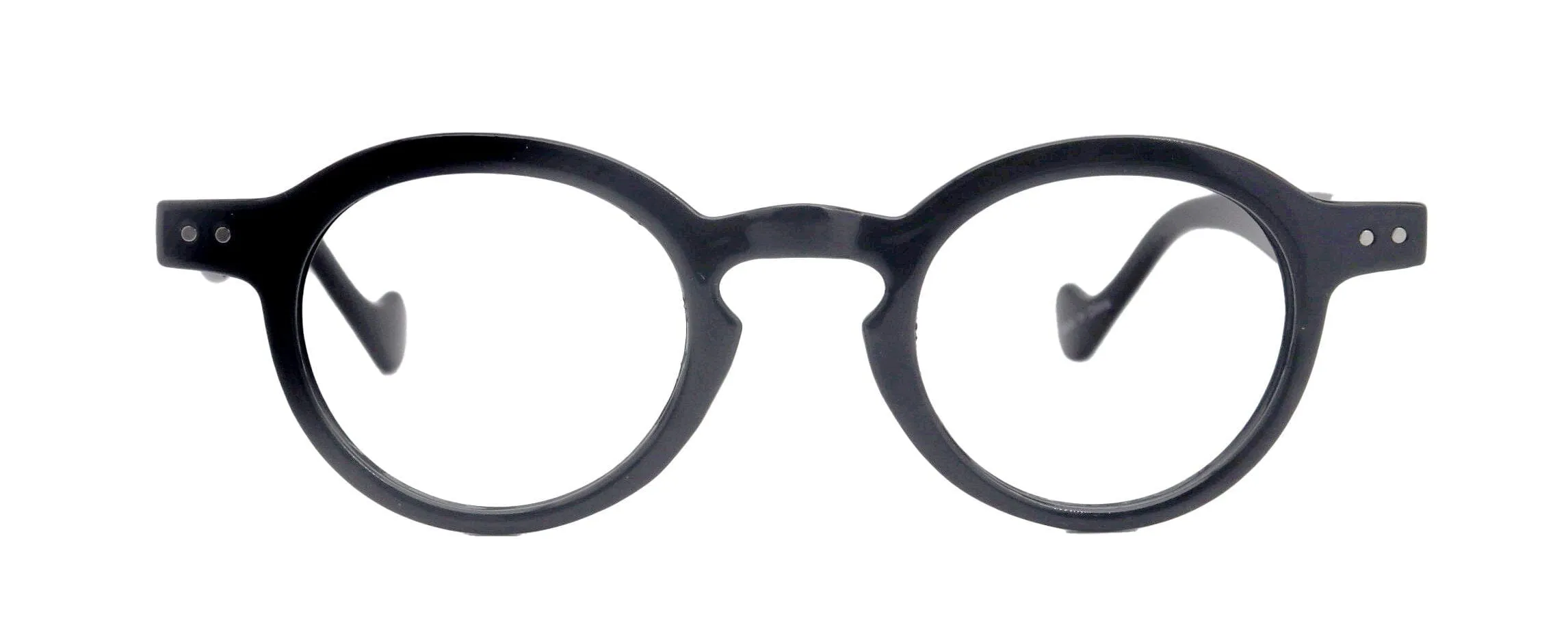 Orlando (Premium) Reading Glasses, High End Readers (Black)  (Round) Magnifying Eyeglasses, Optical, NY Fifth Avenue