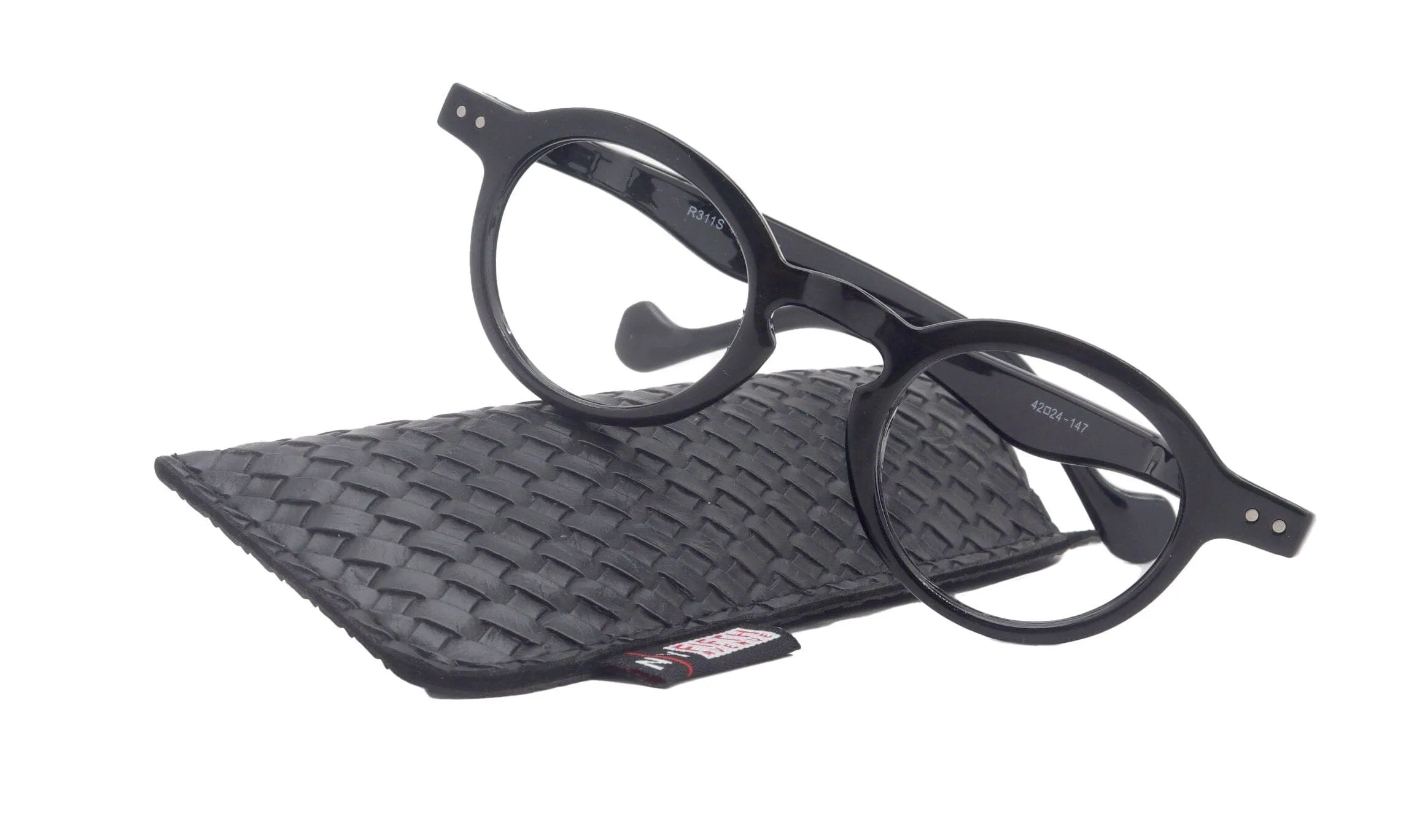 Orlando (Premium) Reading Glasses, High End Readers (Black)  (Round) Magnifying Eyeglasses, Optical, NY Fifth Avenue