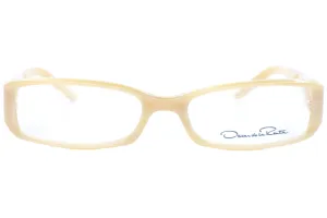 Oscar De La Renta ODLR371 275 Cream Horn Acetate Sparkly Temples Eyeglasses