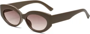 Oval Frame Sunglasses for Women Fashion Retro Cat Eye Uv400
