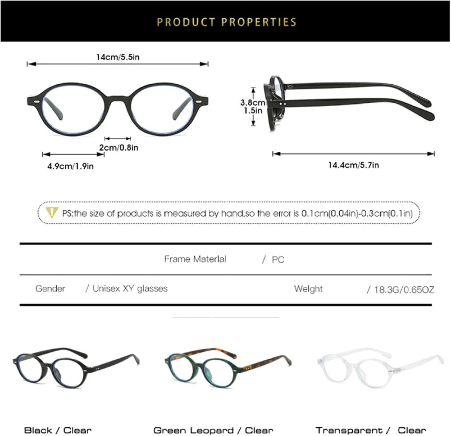 Oval Women Retro Rivets Glasses Frame Clear Eyewear Men Frame