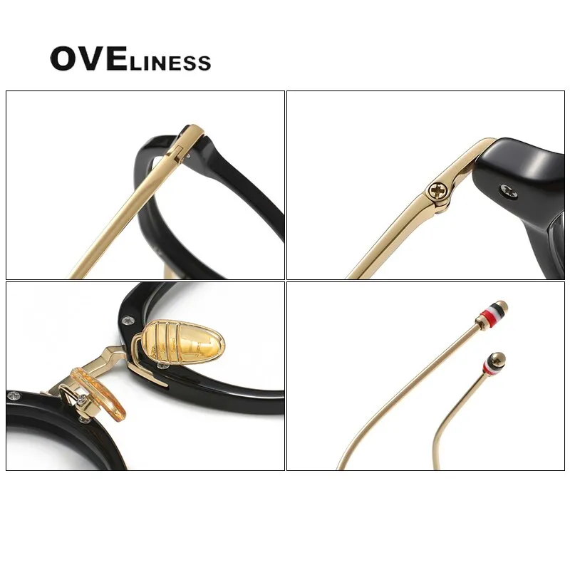 Oveliness Unisex Full Rim Polygon Acetate Titanium Eyeglasses Tbx421