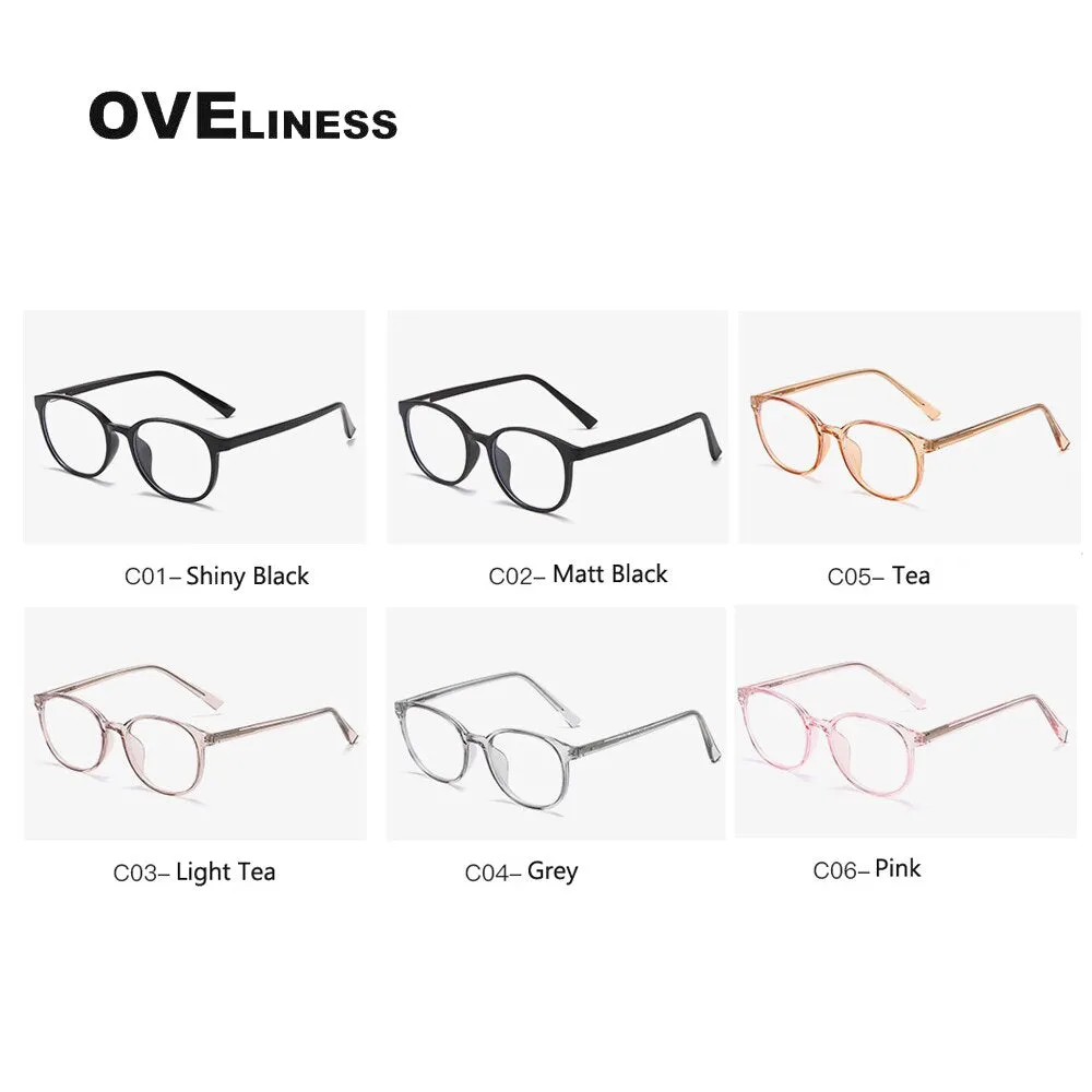 Oveliness Unisex Full Rim Round Square Tr 90 Titanium Eyeglasses 8109