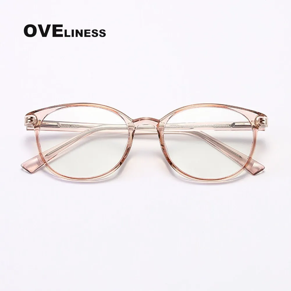 Oveliness Unisex Full Rim Round Square Tr 90 Titanium Eyeglasses 8109