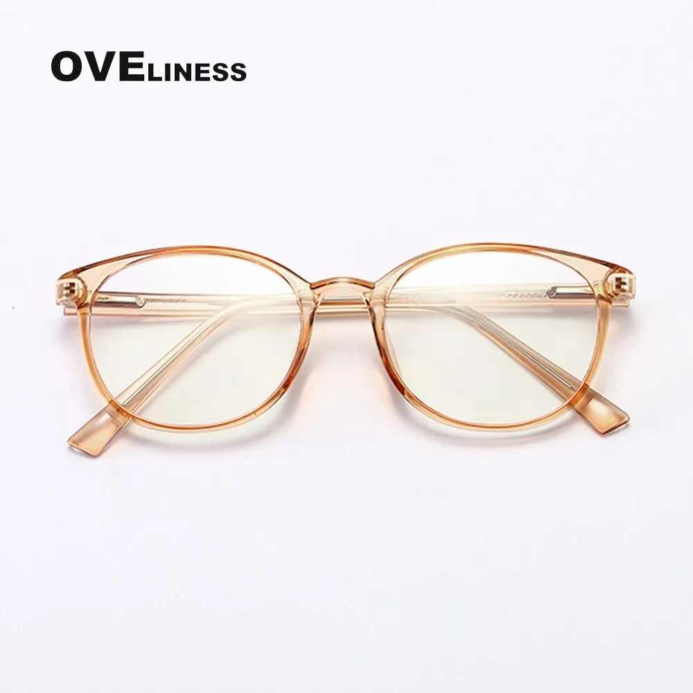 Oveliness Unisex Full Rim Round Square Tr 90 Titanium Eyeglasses 8109