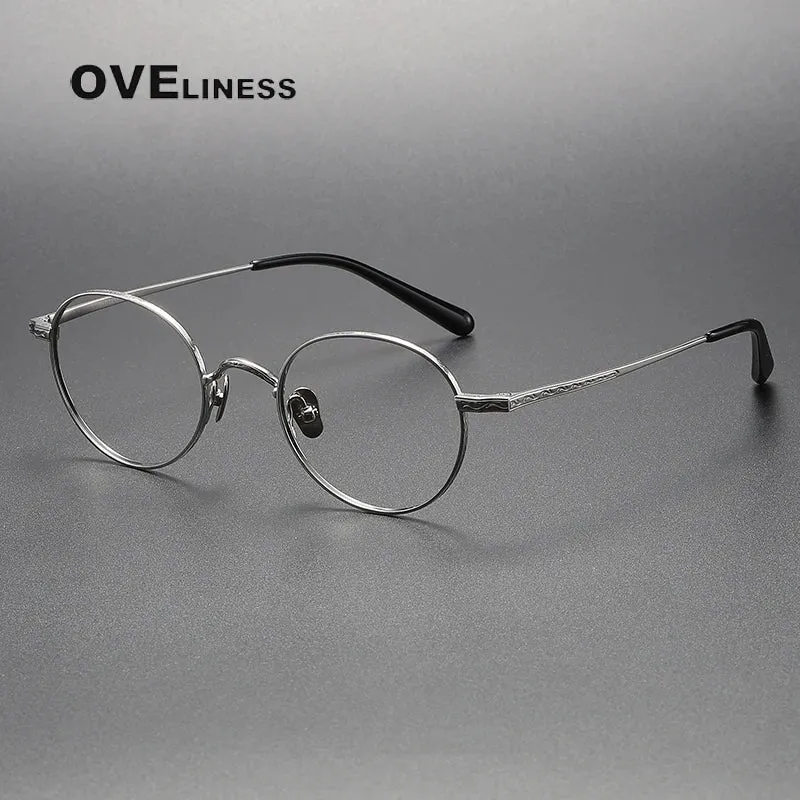 Oveliness Unisex Full RIm Round Titanium Eyeglasses 01tr