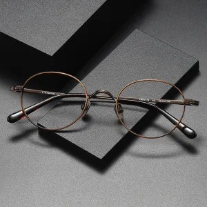 Oveliness Unisex Full RIm Round Titanium Eyeglasses 01tr