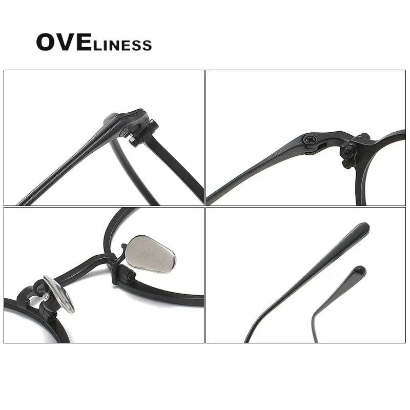 Oveliness Unisex Full Rim Round Titanium Eyeglasses C106