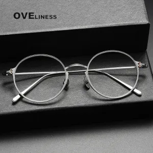 Oveliness Unisex Full Rim Round Titanium Eyeglasses C106