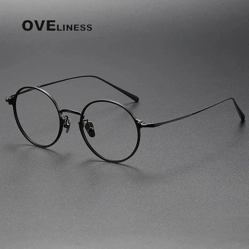 Oveliness Unisex Full Rim Round Titanium Eyeglasses C106