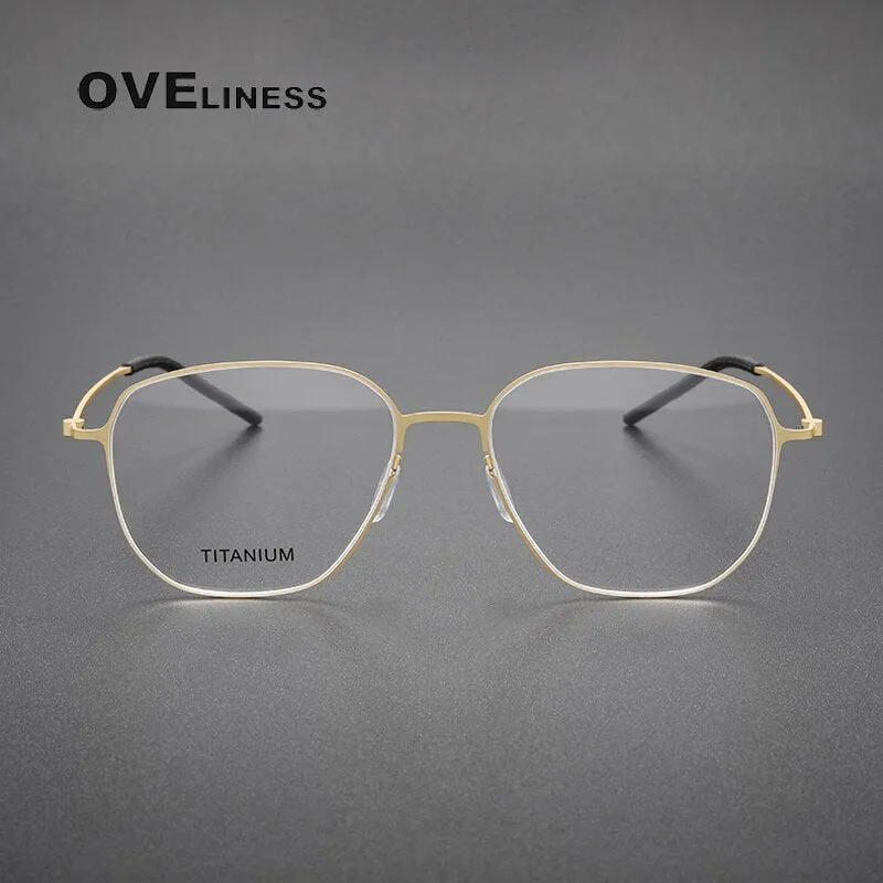 Oveliness Unisex Full Rim Square Screwless Titanium Eyeglasses 5505