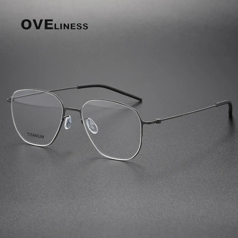 Oveliness Unisex Full Rim Square Screwless Titanium Eyeglasses 5505