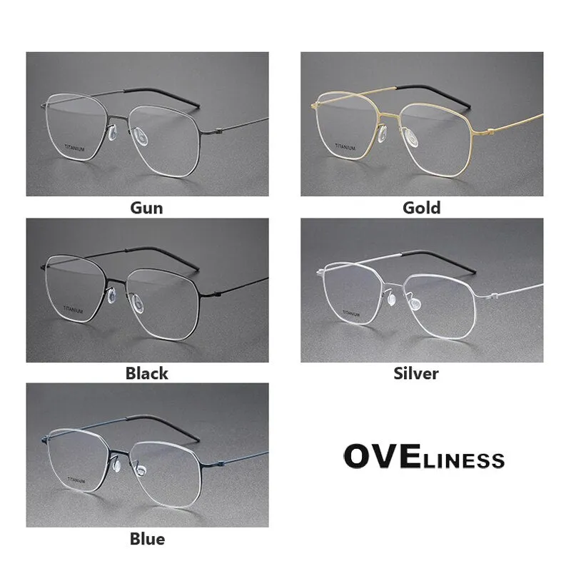 Oveliness Unisex Full Rim Square Screwless Titanium Eyeglasses 5505