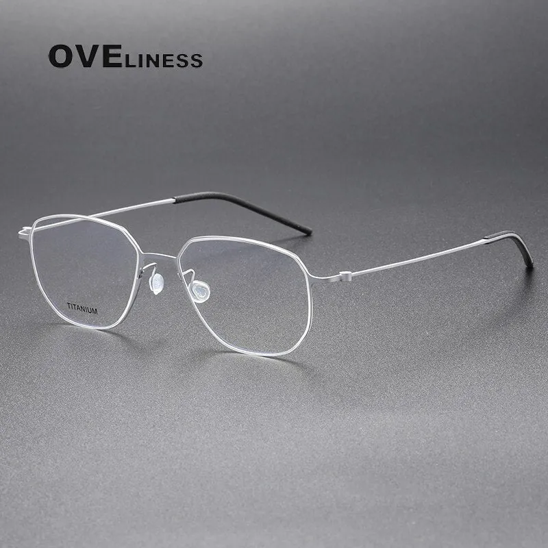 Oveliness Unisex Full Rim Square Screwless Titanium Eyeglasses 5505