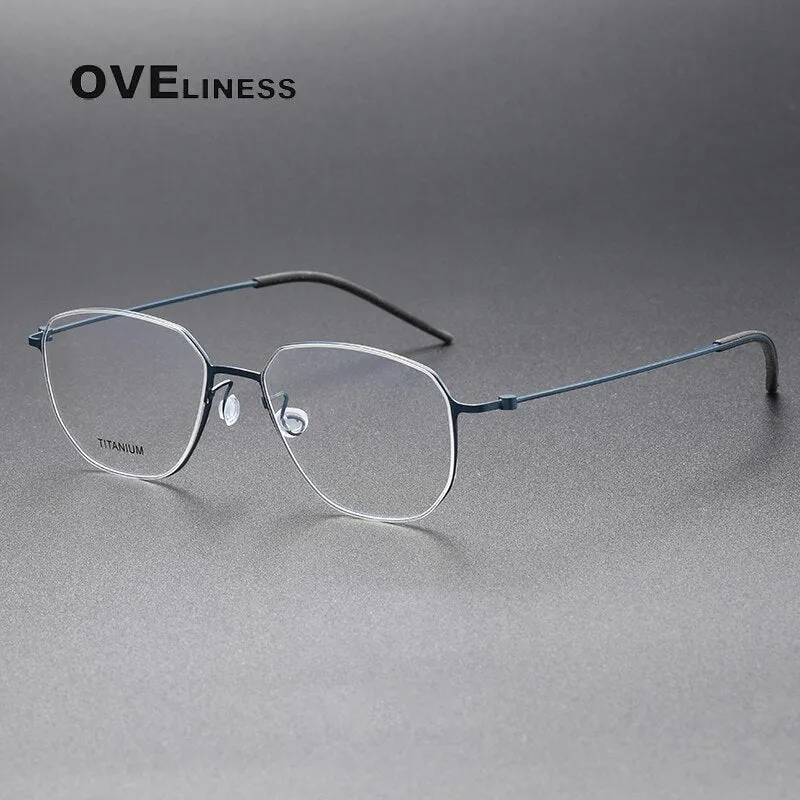 Oveliness Unisex Full Rim Square Screwless Titanium Eyeglasses 5505