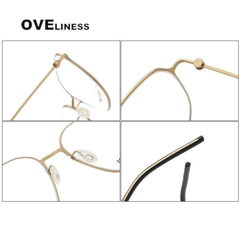 Oveliness Unisex Full Rim Square Screwless Titanium Eyeglasses 5505