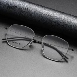 Oveliness Unisex Full Rim Square Screwless Titanium Eyeglasses 5505