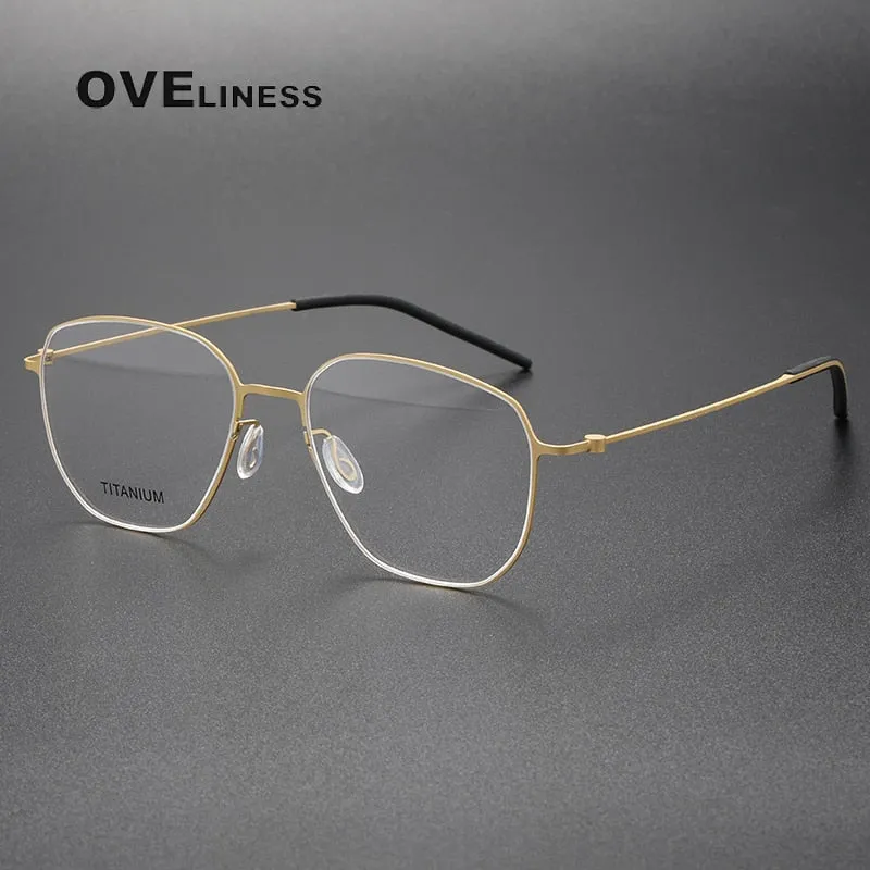 Oveliness Unisex Full Rim Square Screwless Titanium Eyeglasses 5505