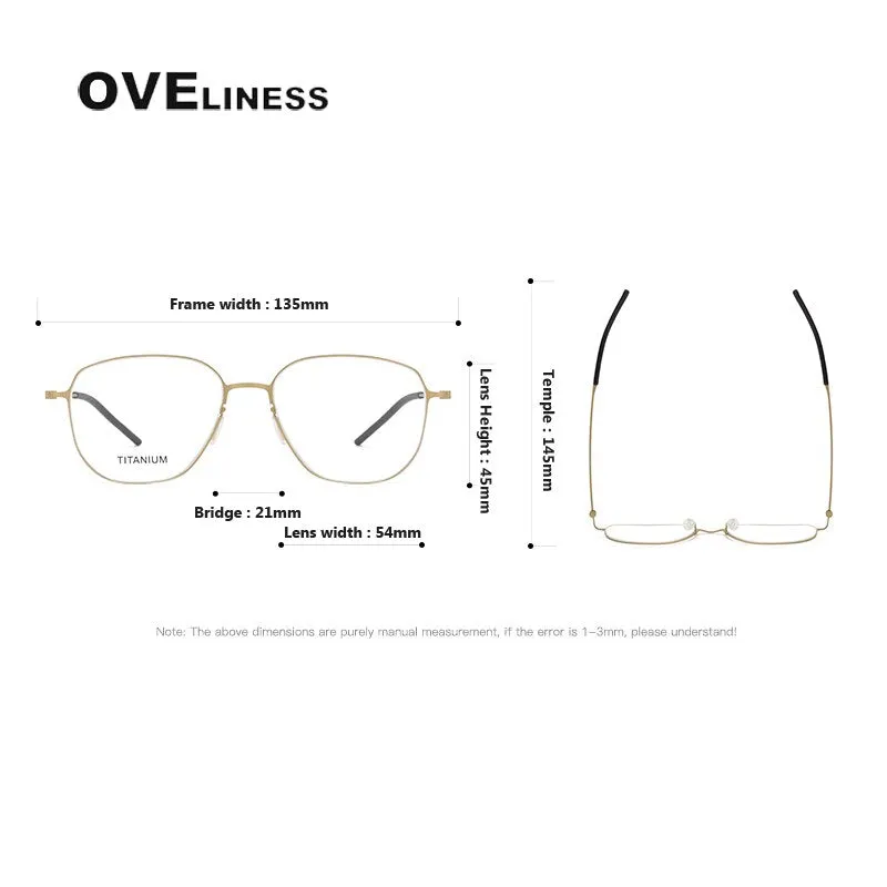 Oveliness Unisex Full Rim Square Screwless Titanium Eyeglasses 5505