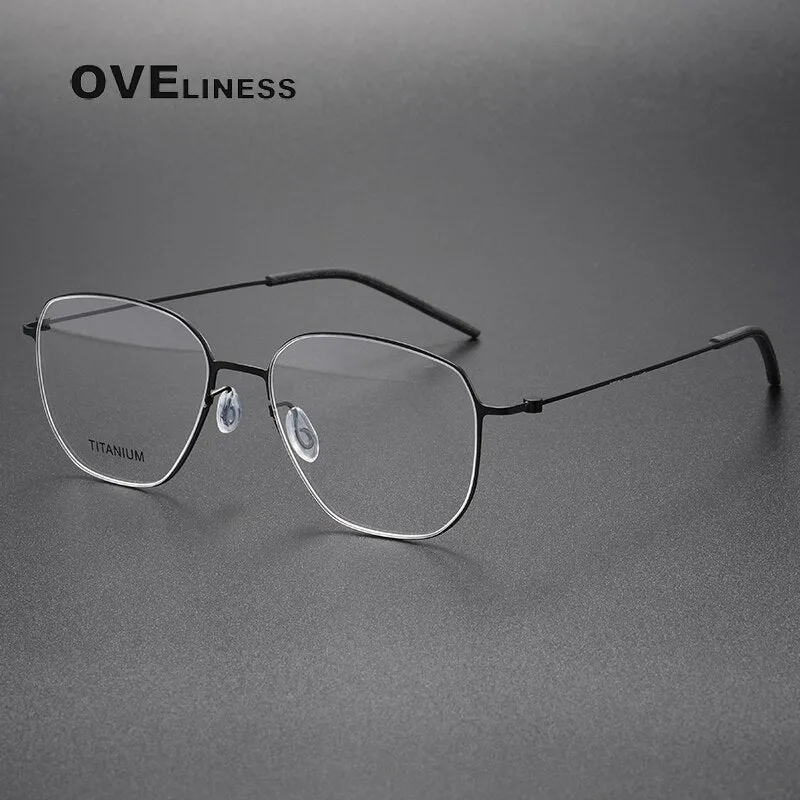 Oveliness Unisex Full Rim Square Screwless Titanium Eyeglasses 5505