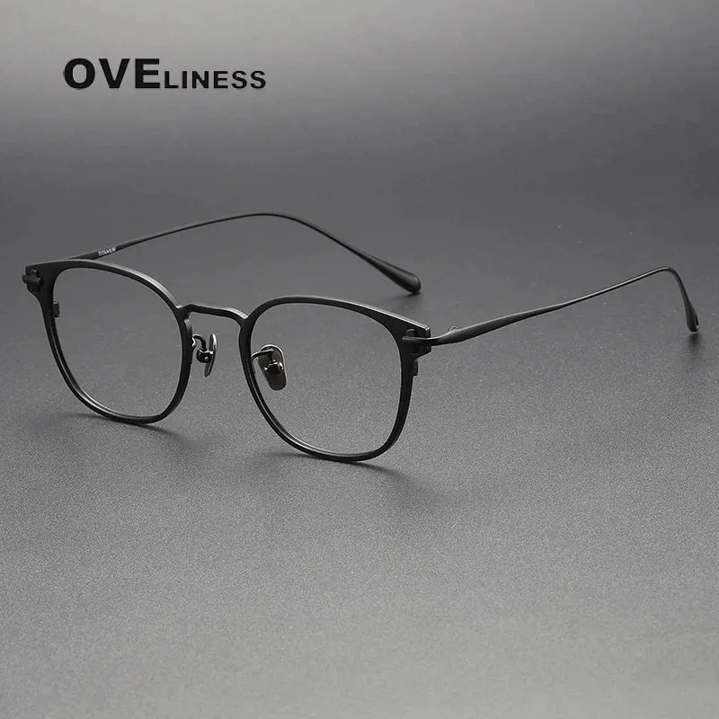 Oveliness Unisex Full Rim Square Titanium Eyeglasses 5021