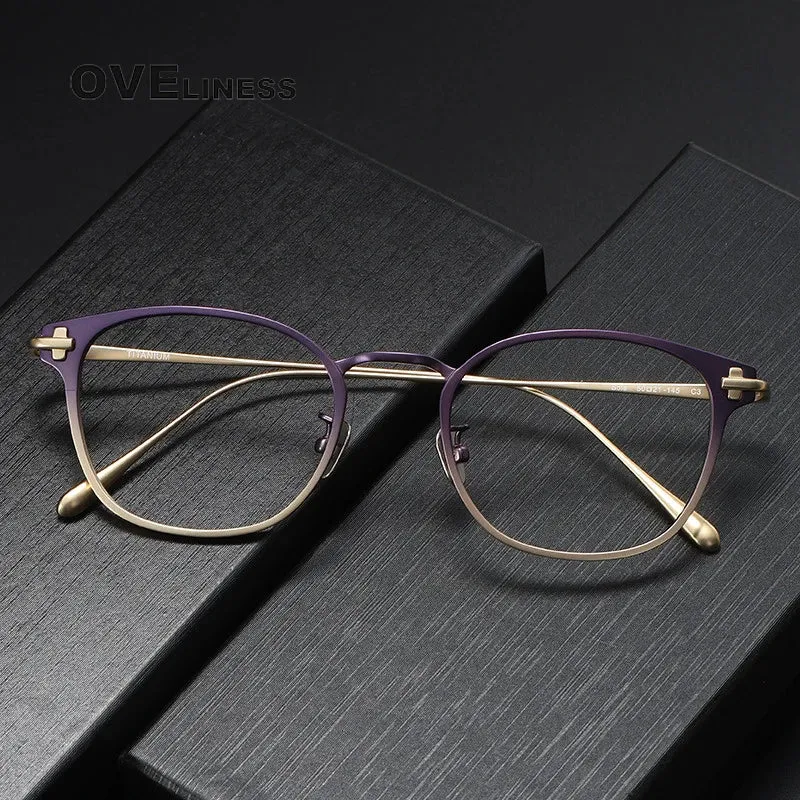 Oveliness Unisex Full Rim Square Titanium Eyeglasses 5021