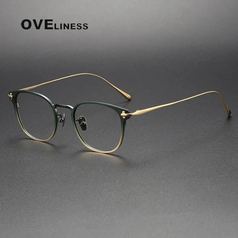 Oveliness Unisex Full Rim Square Titanium Eyeglasses 5021