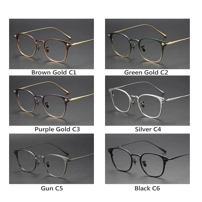 Oveliness Unisex Full Rim Square Titanium Eyeglasses 5021