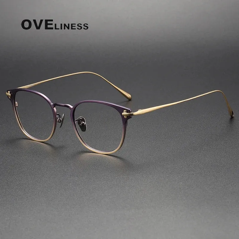 Oveliness Unisex Full Rim Square Titanium Eyeglasses 5021