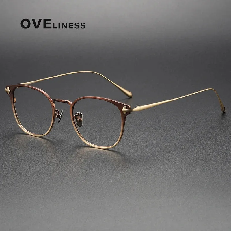 Oveliness Unisex Full Rim Square Titanium Eyeglasses 5021