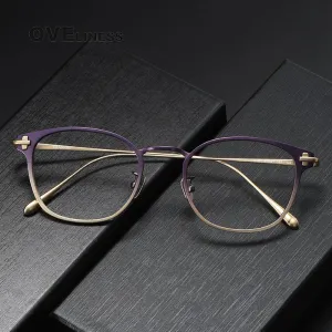 Oveliness Unisex Full Rim Square Titanium Eyeglasses 5021