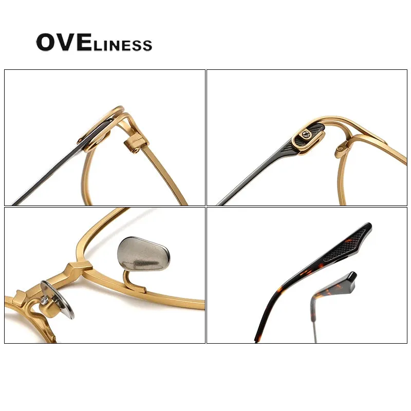 Oveliness Unisex Full Rim Square Titanium Eyeglasses 80999