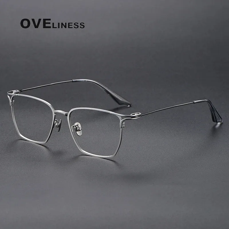 Oveliness Unisex Full Rim Square Titanium Eyeglasses 80999