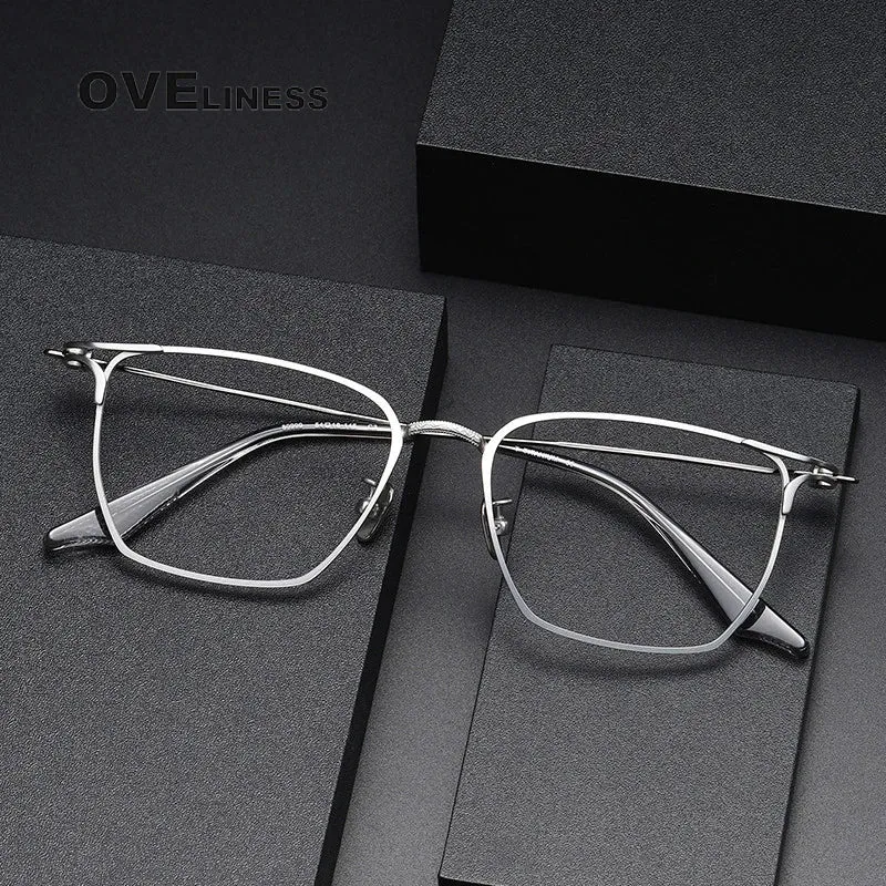 Oveliness Unisex Full Rim Square Titanium Eyeglasses 80999
