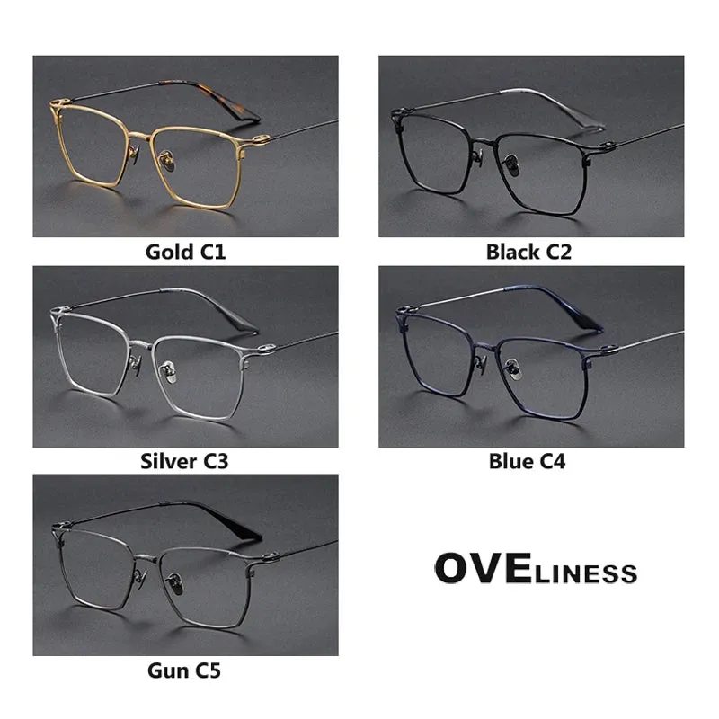 Oveliness Unisex Full Rim Square Titanium Eyeglasses 80999