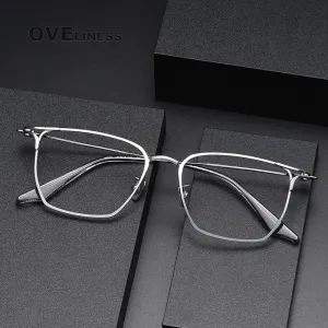 Oveliness Unisex Full Rim Square Titanium Eyeglasses 80999