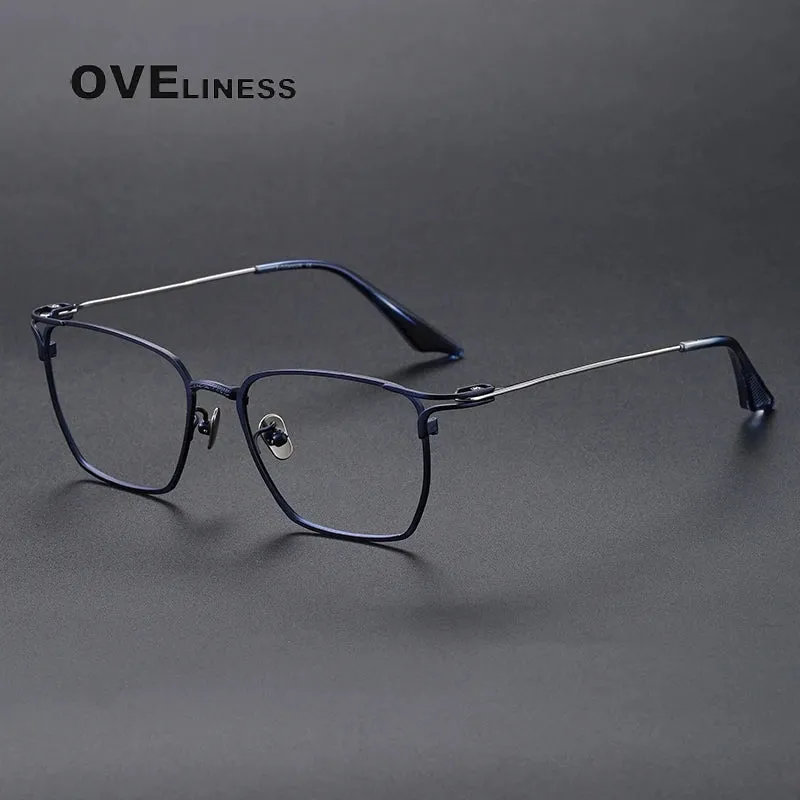 Oveliness Unisex Full Rim Square Titanium Eyeglasses 80999