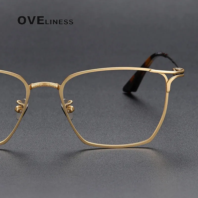 Oveliness Unisex Full Rim Square Titanium Eyeglasses 80999