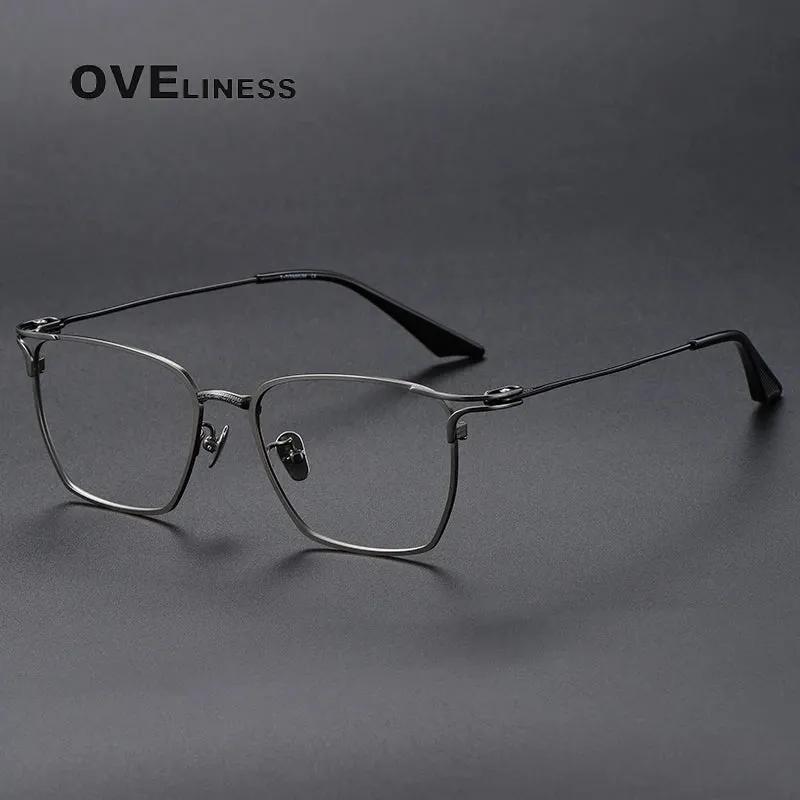 Oveliness Unisex Full Rim Square Titanium Eyeglasses 80999